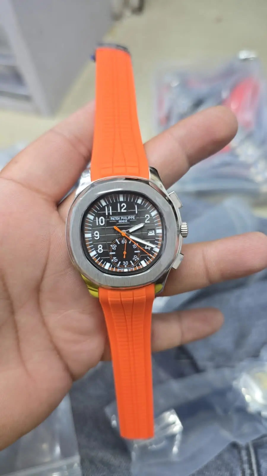 Patek Philippe Aquanaut Chronograph Orange Silver