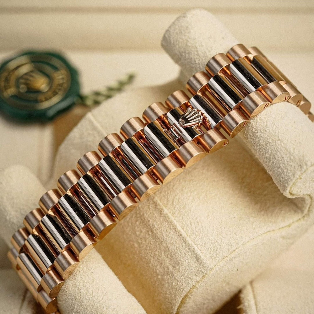 Rol_ex Presi_dent Day_Date Rose Gold Chocolate Diamond Dial Mens Watch Luxury Edition Premium Quality theroyaltime.in