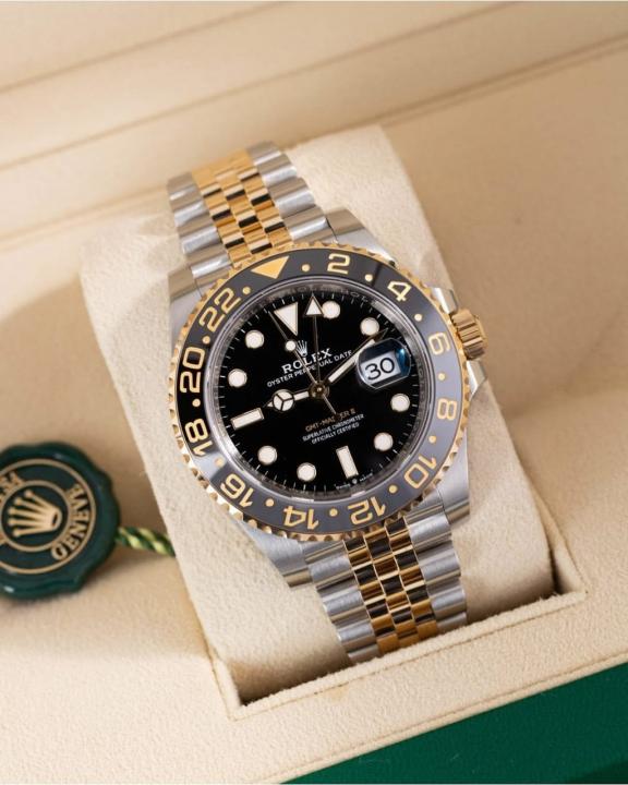 Role_x GMT Master II Zombie Black Grey Steel Yellow Gold Watch Two-tone Luxury Edition Premium Quality theroyaltime.in