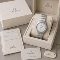 Omeg_a constellation silver white 28 mm 559