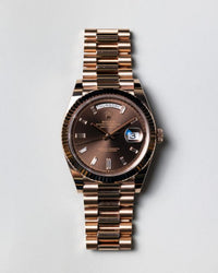 Role_x Oyster Perpetual Day Date 40 Battery Copper-Brown
