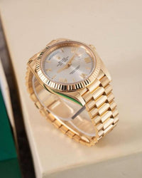 ROLE X DAY DATE GOLD WHITE AUTOMATIC HEAVY 468