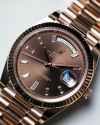 Role_x Oyster Perpetual Day Date 40 Battery Copper-Brown