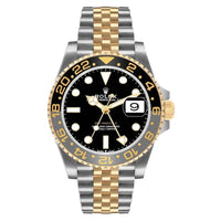 Role_x GMT Master II Zombie Black Grey Steel Yellow Gold Watch Two-tone Luxury Edition Premium Quality theroyaltime.in