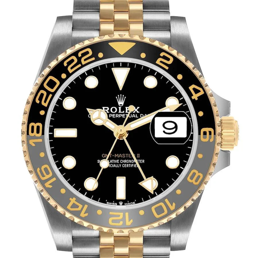 Role_x GMT Master II Zombie Black Grey Steel Yellow Gold Watch Two-tone Luxury Edition Premium Quality mercurewatches.store