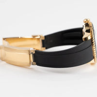 Role_x Yatch Master Yellow Gold Oysterflex Black Mint Mens Watch Luxury Edition Premium Quality theroyaltime.in