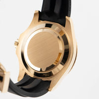 Role_x Yatch Master Yellow Gold Oysterflex Black Mint Mens Watch Luxury Edition Premium Quality theroyaltime.in