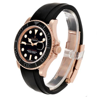 Role_x Yatch Master Rose Gold Oysterflex Black Mint Mens Watch Luxury Edition Premium Quality theroyaltime.in