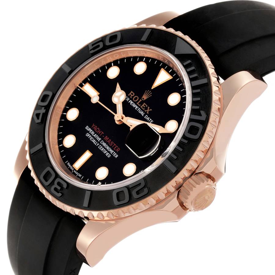 Role_x Yatch Master Rose Gold Oysterflex Black Mint Mens Watch Luxury Edition Premium Quality theroyaltime.in