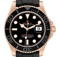 Role_x Yatch Master Rose Gold Oysterflex Black Mint Mens Watch Luxury Edition Premium Quality theroyaltime.in