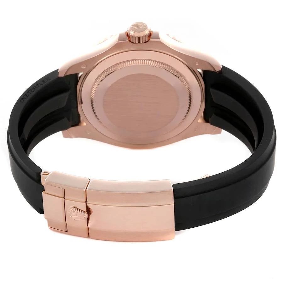 Role_x Yatch Master Rose Gold Oysterflex Black Mint Mens Watch Luxury Edition Premium Quality theroyaltime.in