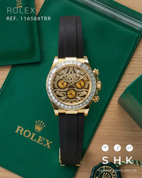 Ro*ex Eye Of The Tiger RoseGold Dial Silicon Belt Edition Premium Quality Luxury Watch theroyaltime.in
