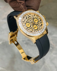 Ro*ex Eye Of The Tiger Gold Dial Silicon Belt Edition Premium Quality Luxury Watch theroyaltime.in