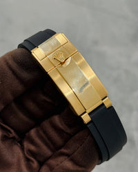Ro*ex Eye Of The Tiger Gold Dial Silicon Belt Edition Premium Quality Luxury Watch theroyaltime.in
